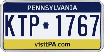 PA license plate KTP1767