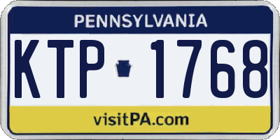 PA license plate KTP1768