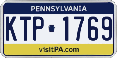 PA license plate KTP1769