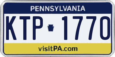 PA license plate KTP1770