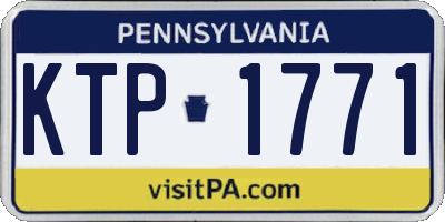 PA license plate KTP1771
