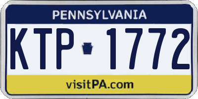 PA license plate KTP1772