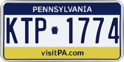 PA license plate KTP1774