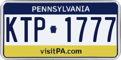 PA license plate KTP1777
