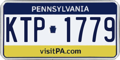 PA license plate KTP1779
