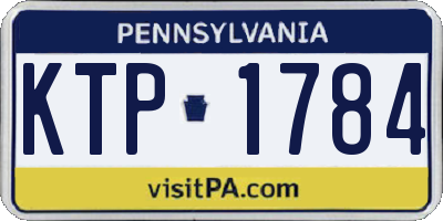 PA license plate KTP1784