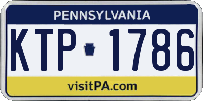 PA license plate KTP1786