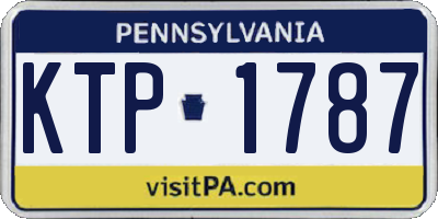 PA license plate KTP1787