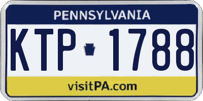 PA license plate KTP1788