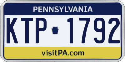 PA license plate KTP1792