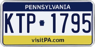 PA license plate KTP1795