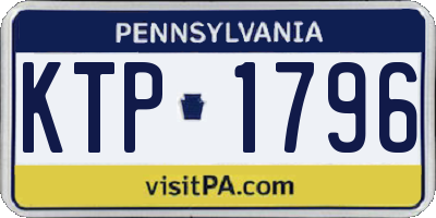 PA license plate KTP1796