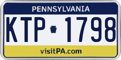 PA license plate KTP1798