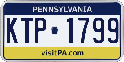 PA license plate KTP1799