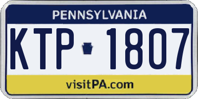 PA license plate KTP1807
