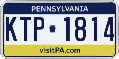 PA license plate KTP1814