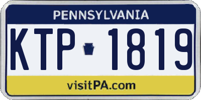 PA license plate KTP1819