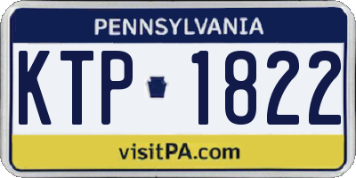 PA license plate KTP1822