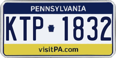 PA license plate KTP1832