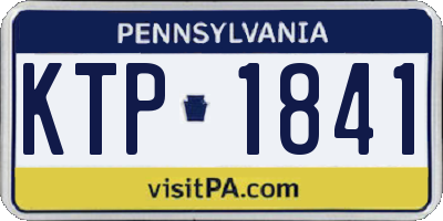 PA license plate KTP1841