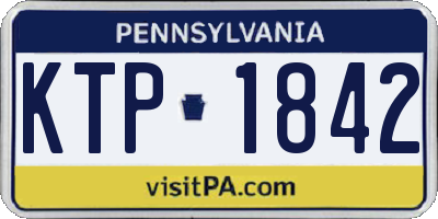 PA license plate KTP1842