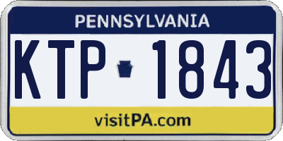 PA license plate KTP1843