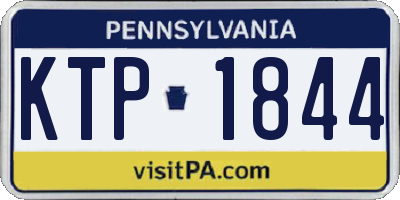 PA license plate KTP1844