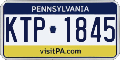 PA license plate KTP1845