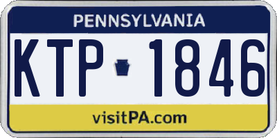 PA license plate KTP1846