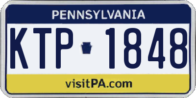 PA license plate KTP1848