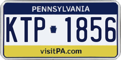 PA license plate KTP1856