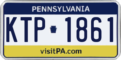 PA license plate KTP1861