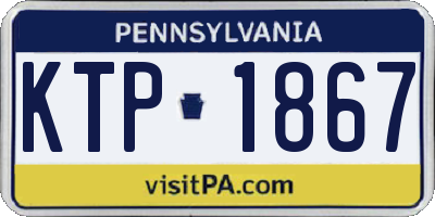 PA license plate KTP1867