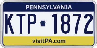 PA license plate KTP1872