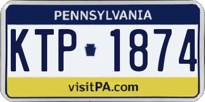 PA license plate KTP1874