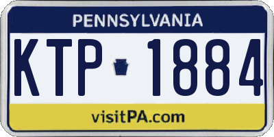 PA license plate KTP1884