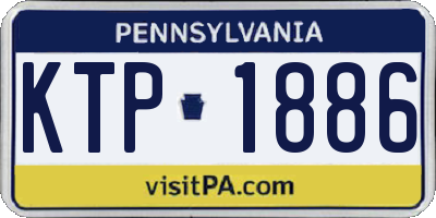PA license plate KTP1886