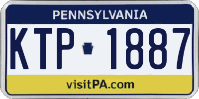 PA license plate KTP1887