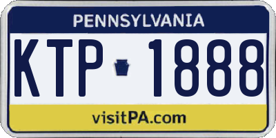 PA license plate KTP1888