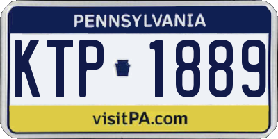 PA license plate KTP1889