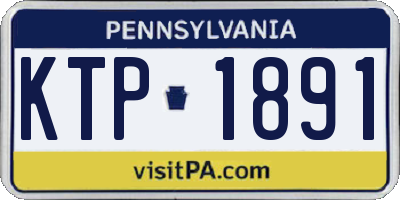 PA license plate KTP1891