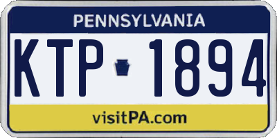 PA license plate KTP1894