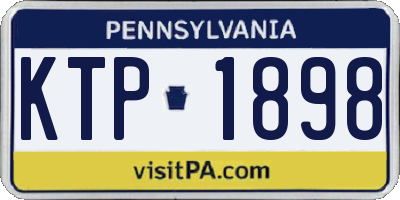 PA license plate KTP1898