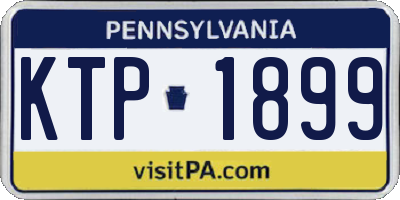 PA license plate KTP1899