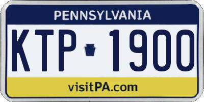 PA license plate KTP1900