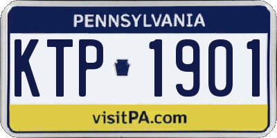 PA license plate KTP1901