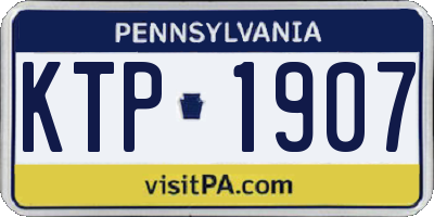 PA license plate KTP1907