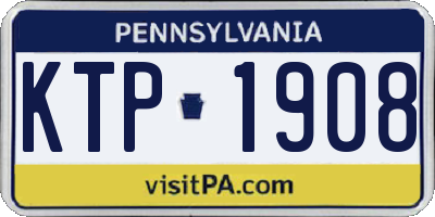 PA license plate KTP1908