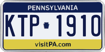 PA license plate KTP1910