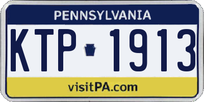 PA license plate KTP1913